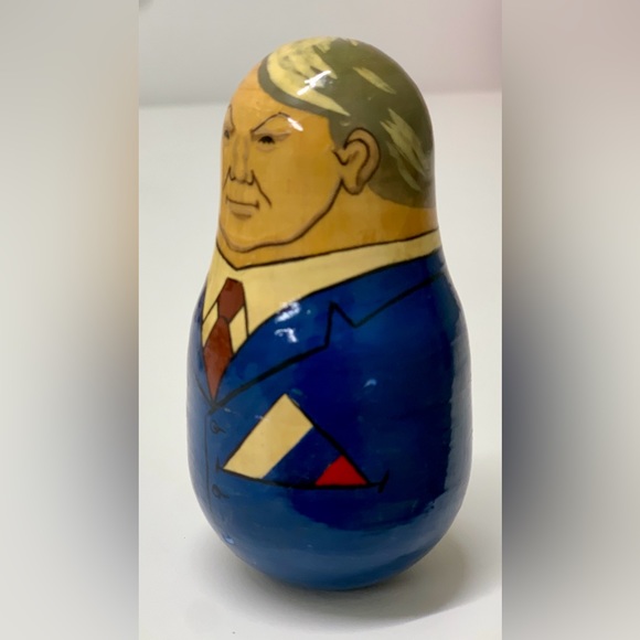 Early 1990s Vintage Artisan Hand Crafted Matryoshka Style Boris Yeltsin Weeble - Picture 10 of 16